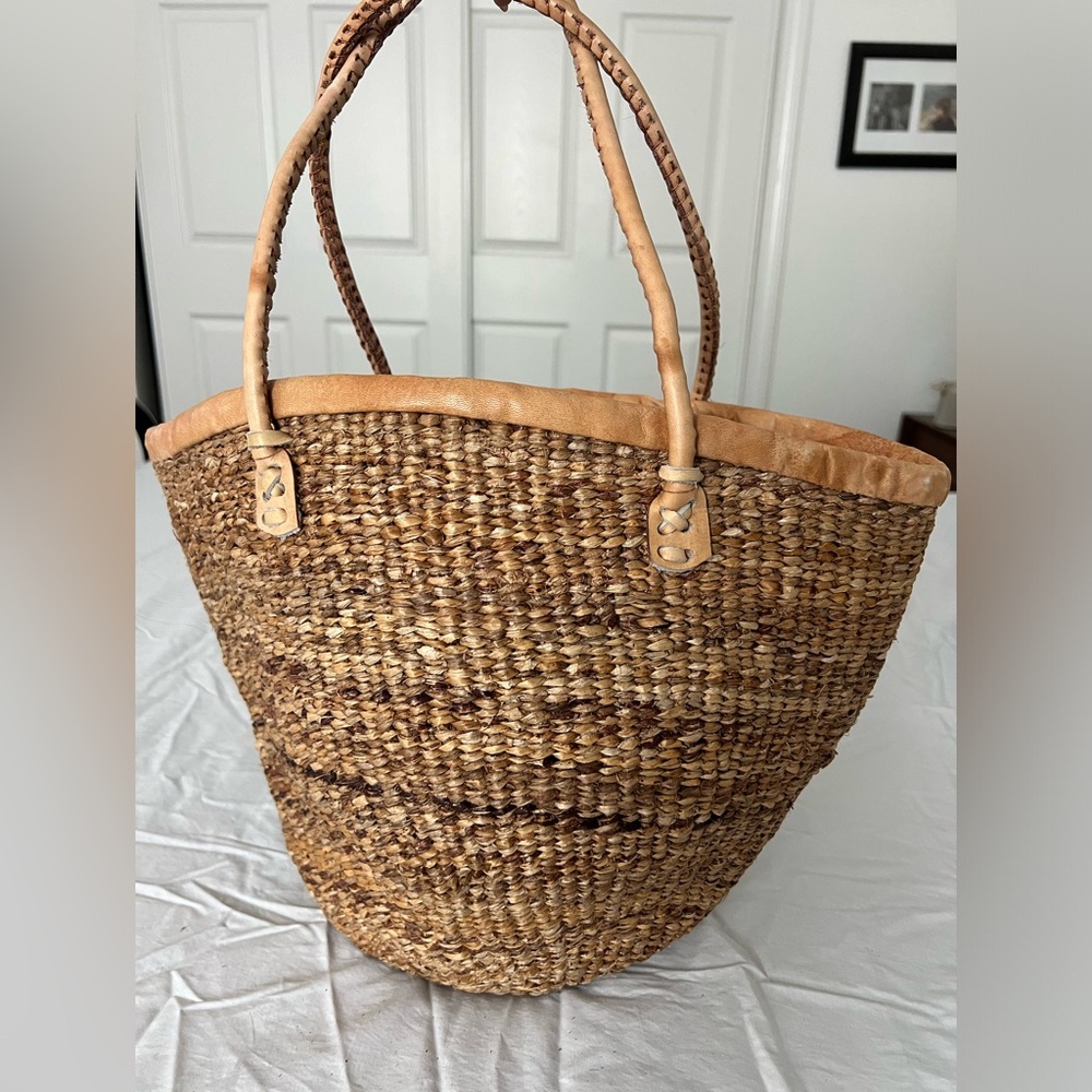 Matisse Raffia and leather bag